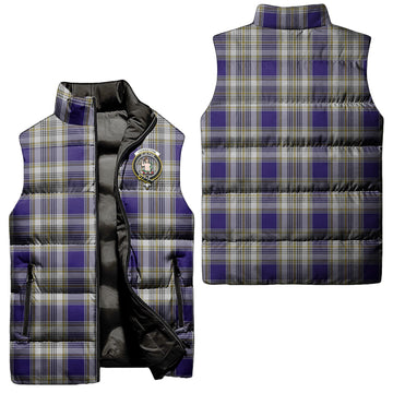 Livingstone Dress Tartan Sleeveless Puffer Jacket with Family Crest