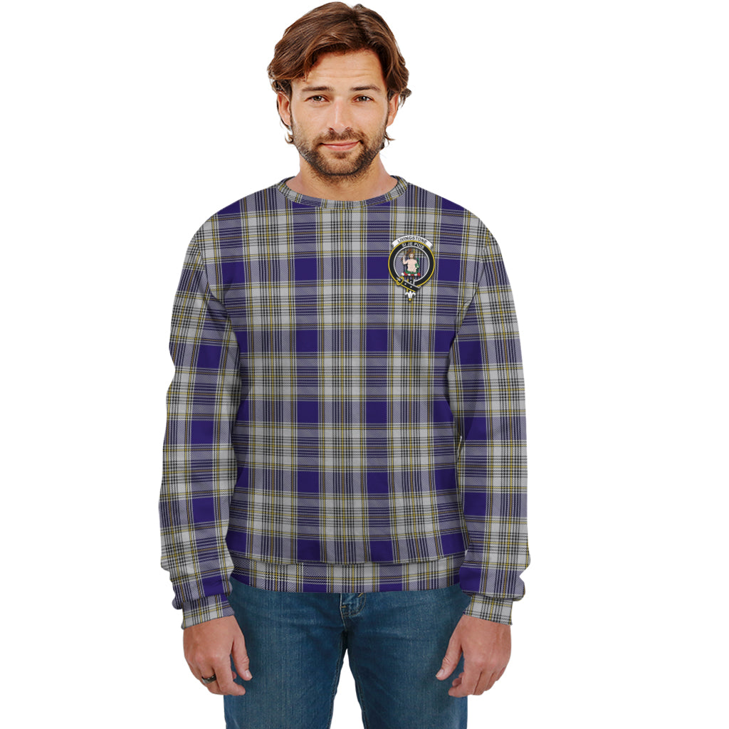 Livingstone Dress Tartan Sweatshirt with Family Crest Unisex - Tartan Vibes Clothing