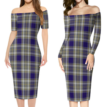 Livingstone Dress Tartan Off Shoulder Lady Dress