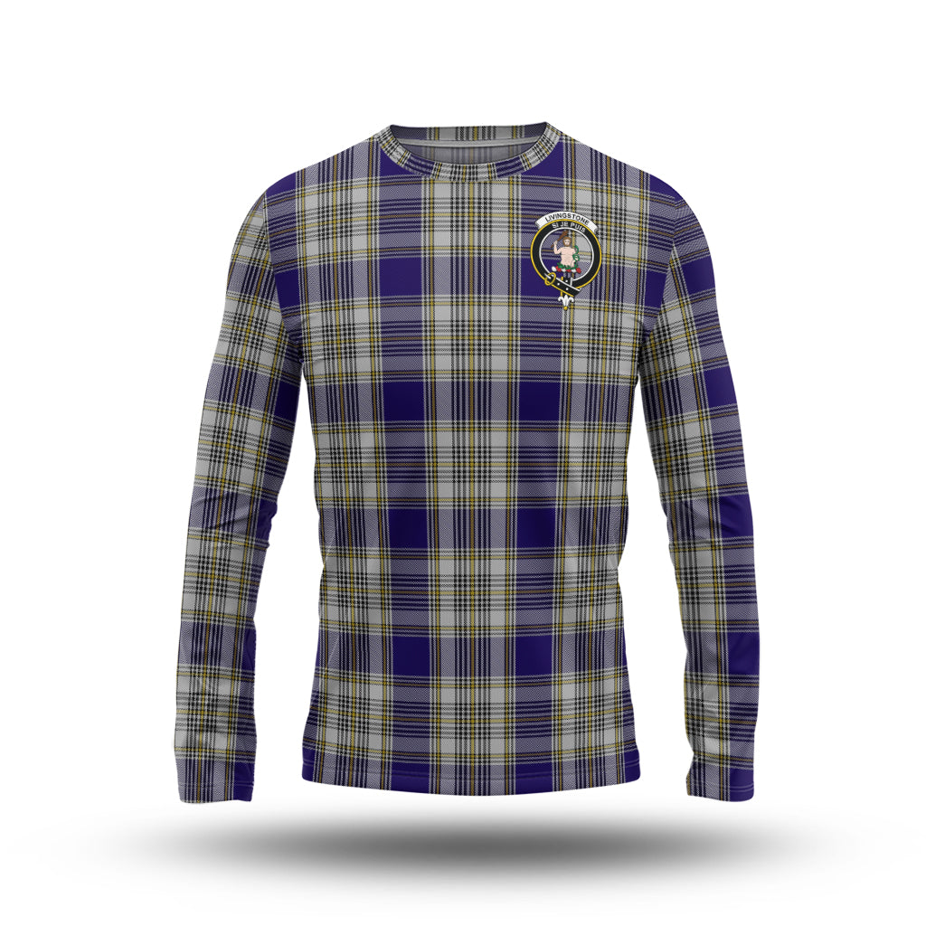 livingston-dress-tartan-long-sleeve-t-shirt-with-family-crest