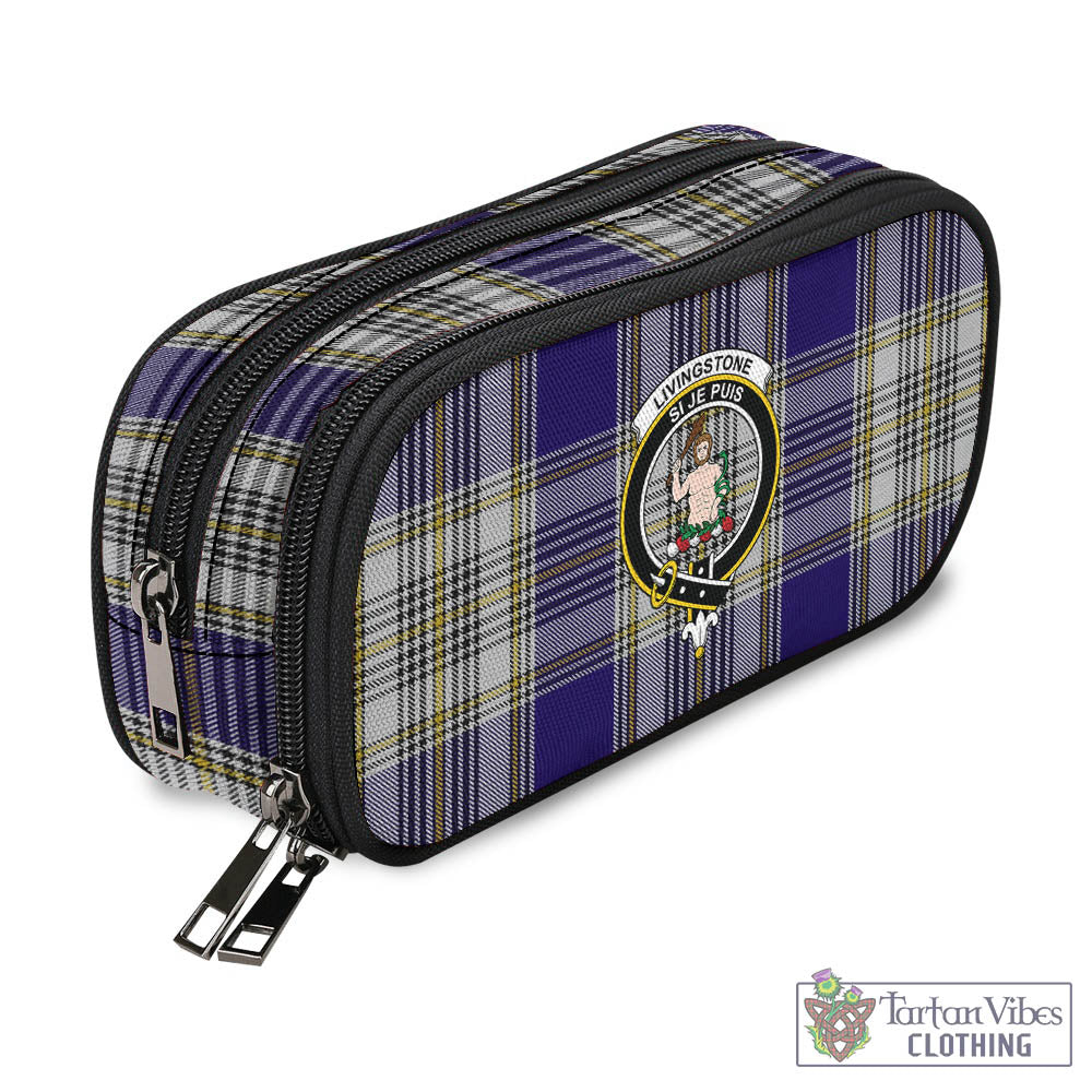 Tartan Vibes Clothing Livingston Dress Tartan Pen and Pencil Case with Family Crest