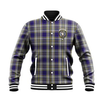 Livingstone Dress Tartan Baseball Jacket with Family Crest