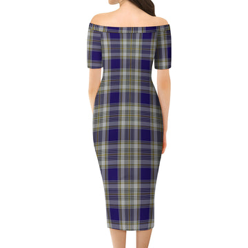 Livingstone Dress Tartan Off Shoulder Lady Dress