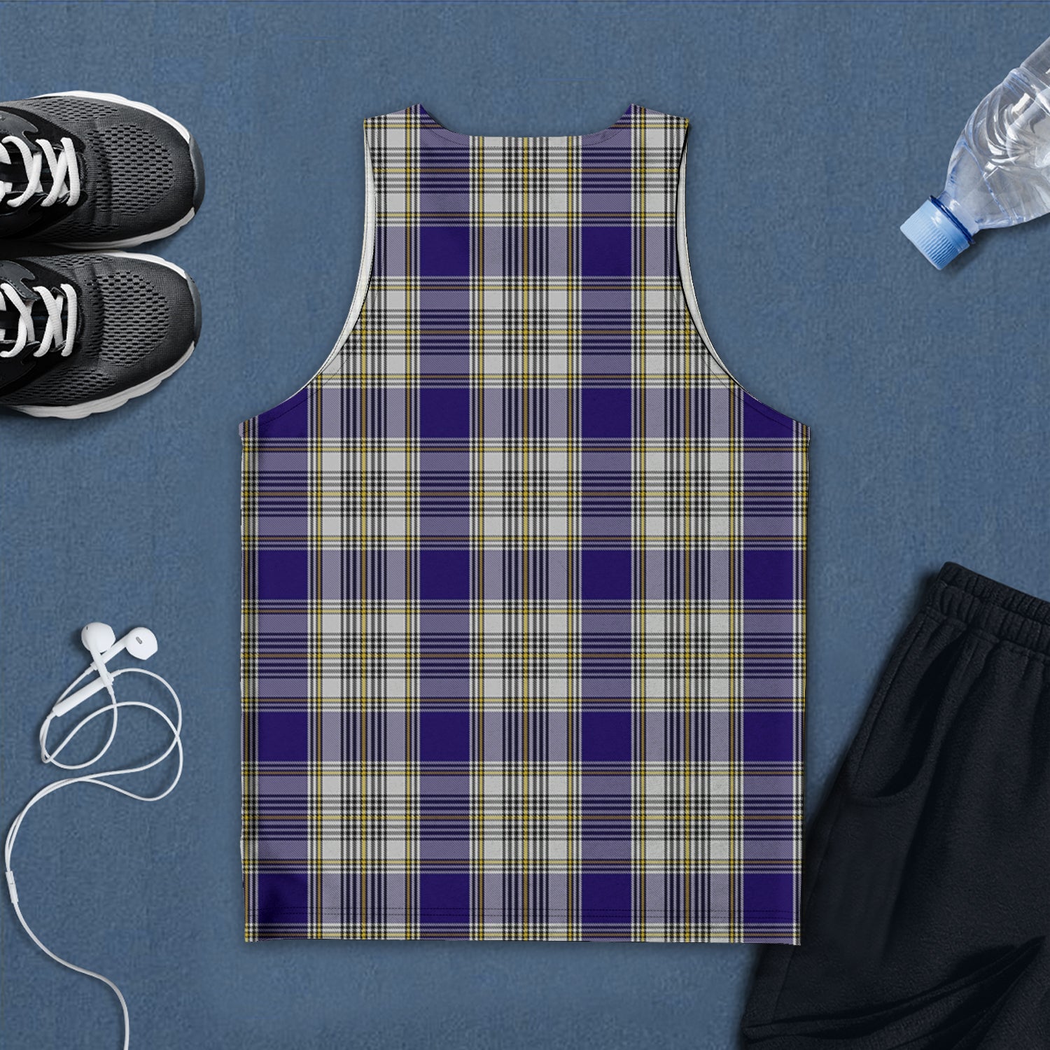 livingston-dress-tartan-mens-tank-top-with-family-crest