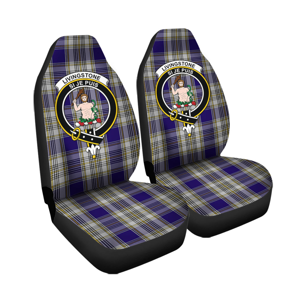 Livingston Dress Tartan Car Seat Cover with Family Crest - Tartanvibesclothing