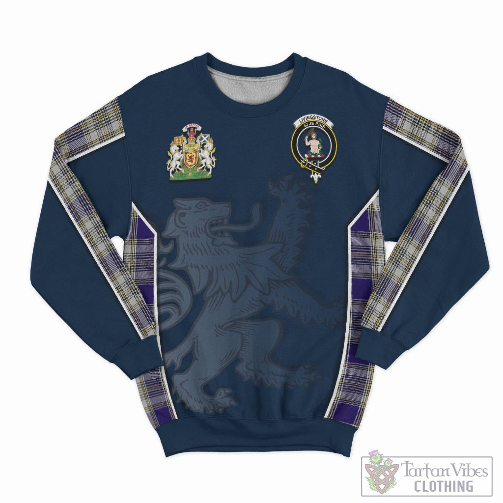 Tartan Vibes Clothing Livingston Dress Tartan Sweater with Family Crest and Lion Rampant Vibes Sport Style