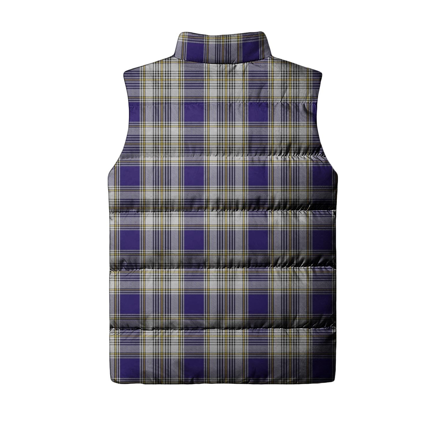 Livingston Dress Tartan Sleeveless Puffer Jacket with Family Crest - Tartanvibesclothing