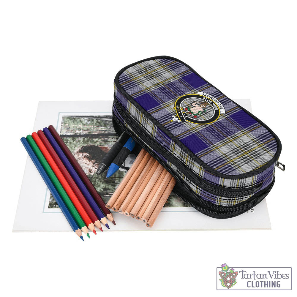 Tartan Vibes Clothing Livingston Dress Tartan Pen and Pencil Case with Family Crest