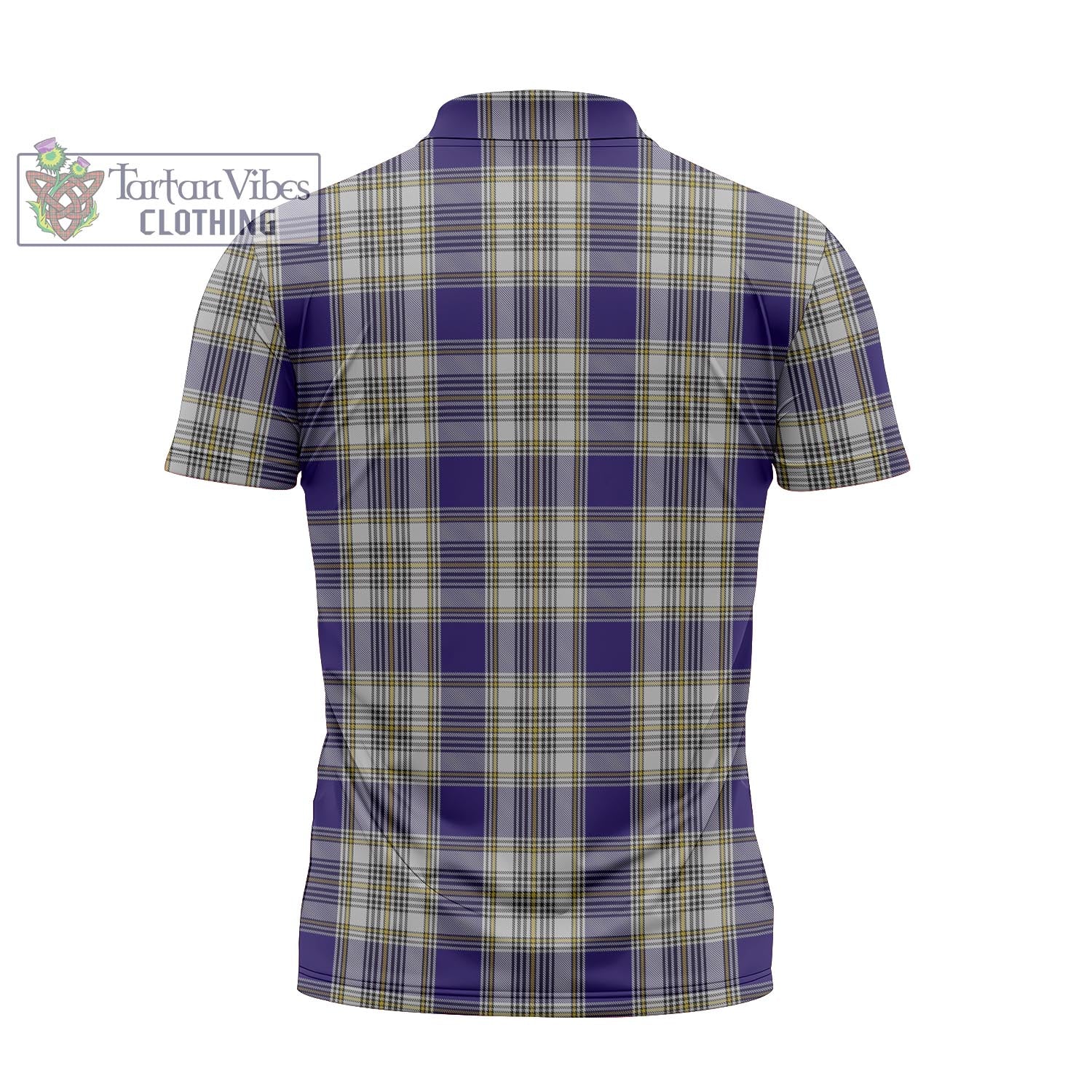 Tartan Vibes Clothing Livingston Dress Tartan Zipper Polo Shirt with Family Crest