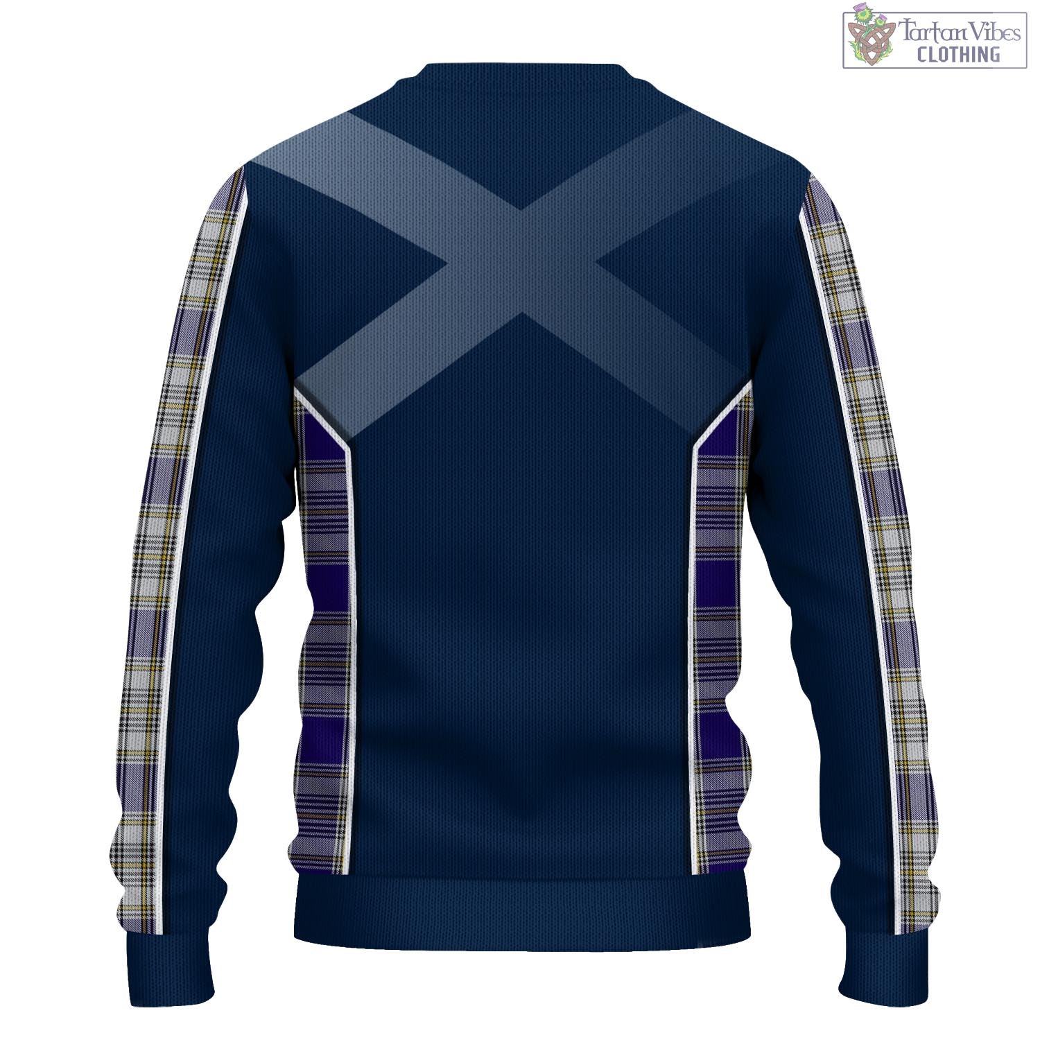 Tartan Vibes Clothing Livingston Dress Tartan Knitted Sweatshirt with Family Crest and Scottish Thistle Vibes Sport Style