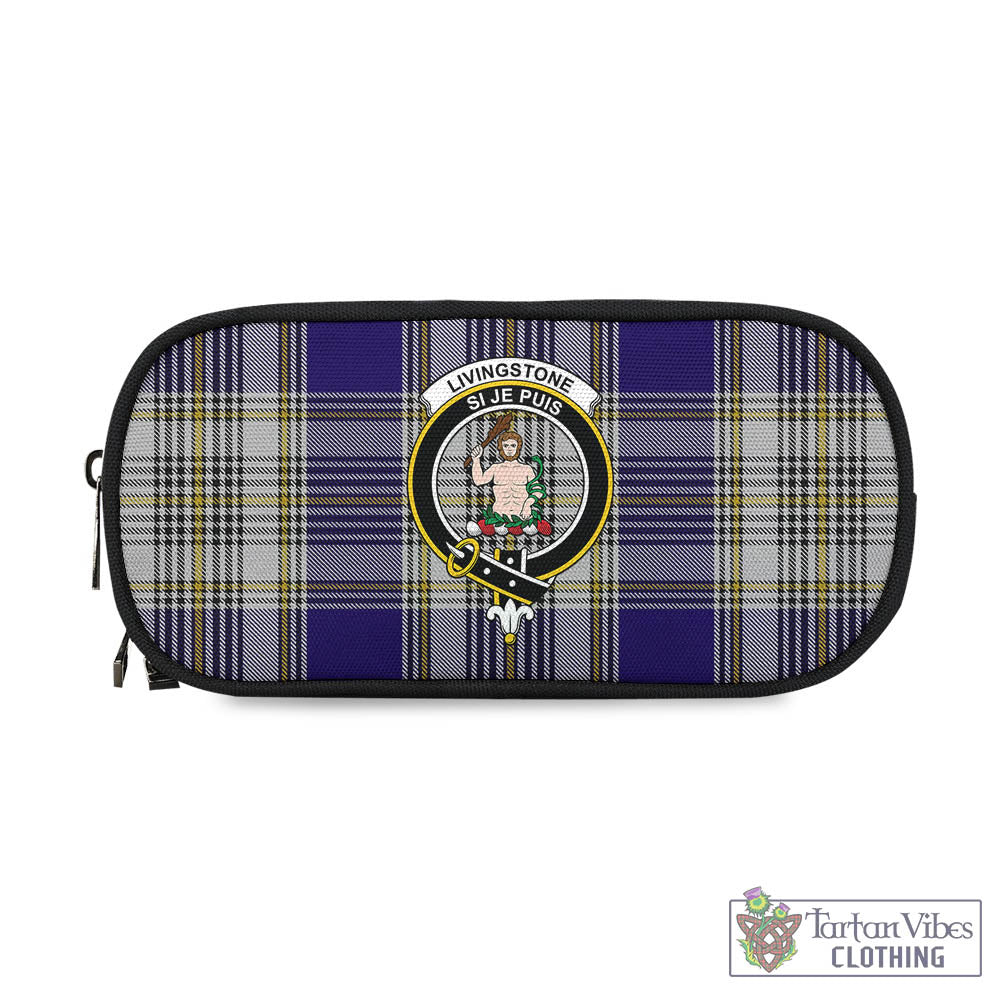 Tartan Vibes Clothing Livingston Dress Tartan Pen and Pencil Case with Family Crest