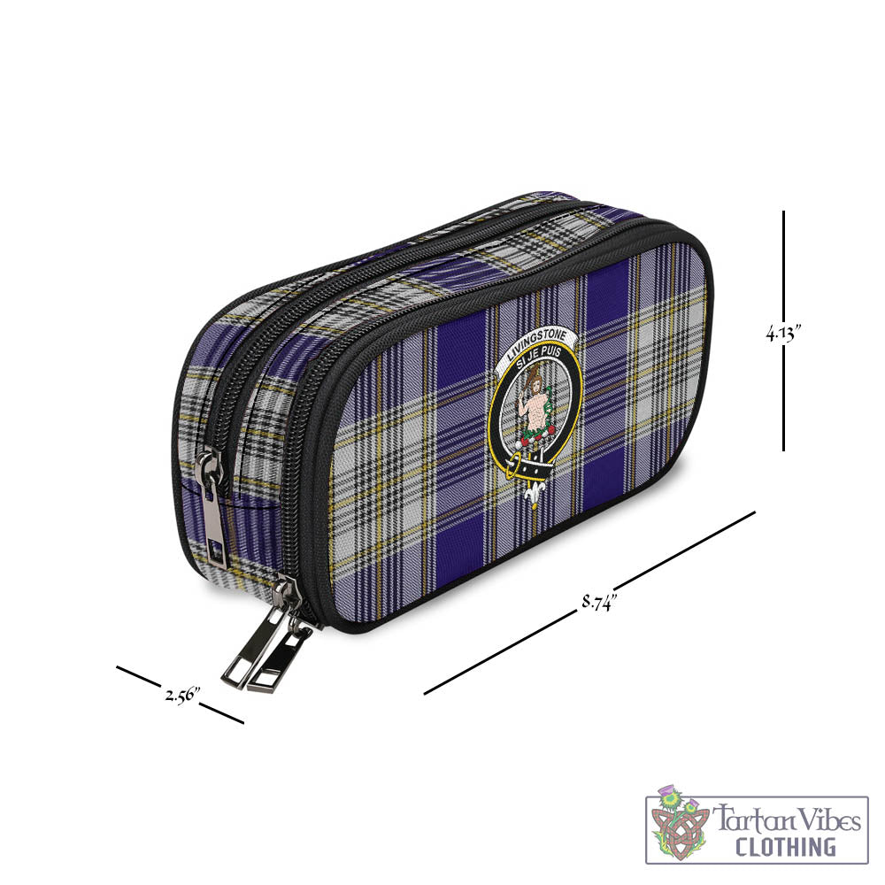 Tartan Vibes Clothing Livingston Dress Tartan Pen and Pencil Case with Family Crest