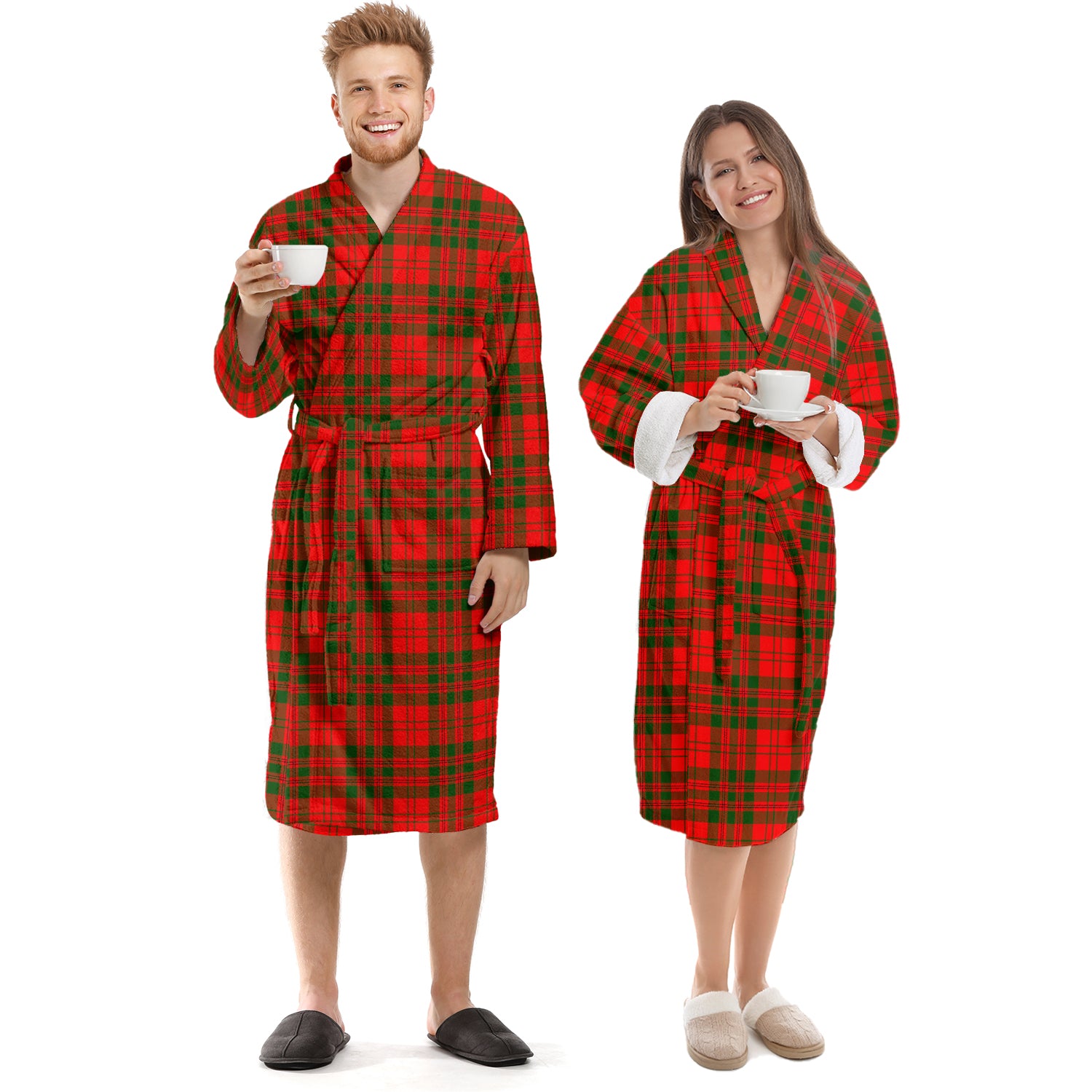 Livingstone Modern Tartan Bathrobe Unisex S - Tartan Vibes Clothing