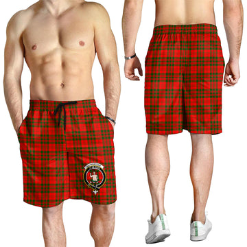 Livingstone Modern Tartan Mens Shorts with Family Crest