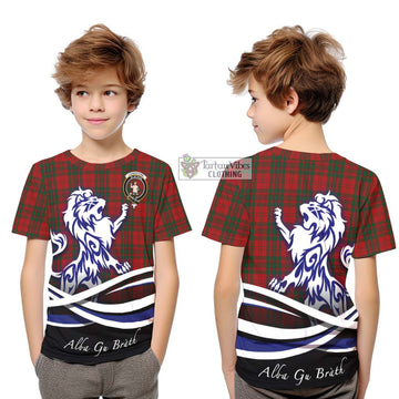 Livingstone Tartan Kid T-Shirt with Alba Gu Brath Regal Lion Emblem