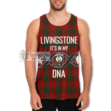 Livingstone Tartan Men's Tank Top with Family Crest DNA In Me Style