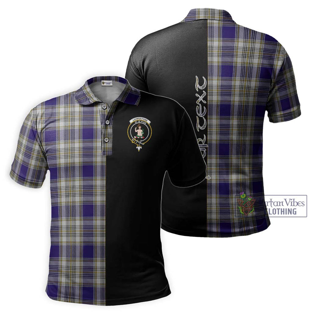 Livingstone Dress Tartan Polo Shirt with Family Crest and Half Of Me Style Kid - Tartanvibesclothing Shop