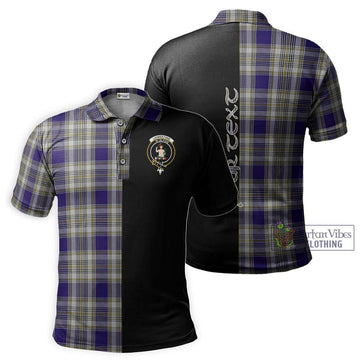 Livingstone Dress Tartan Polo Shirt with Family Crest and Half Of Me Style