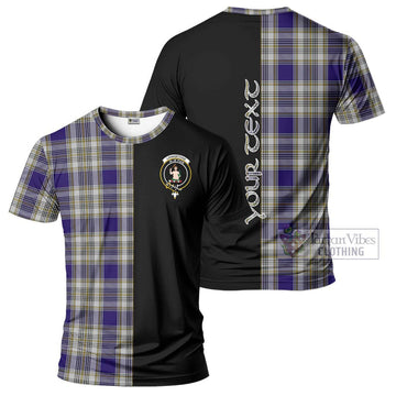 Livingstone Dress Tartan T-Shirt with Family Crest and Half Of Me Style