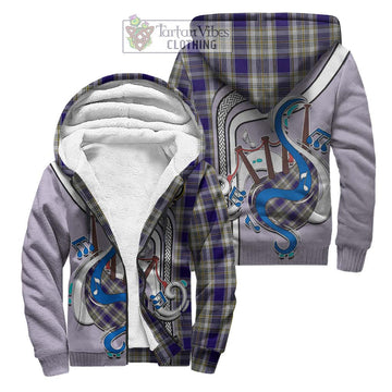 Livingstone Dress Tartan Sherpa Hoodie with Epic Bagpipe Style