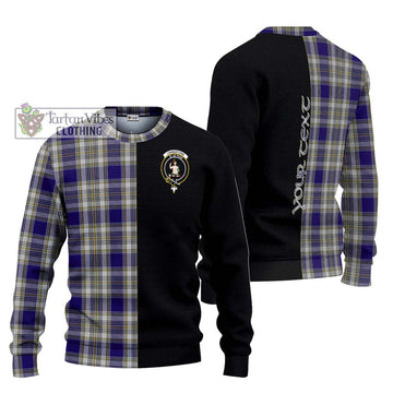 Livingstone Dress Tartan Ugly Sweater with Family Crest and Half Of Me Style