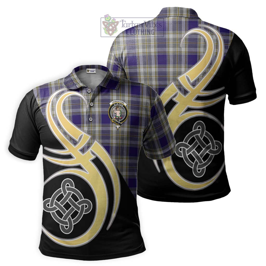 Livingstone Dress Tartan Polo Shirt with Family Crest and Celtic Symbol Style Kid - Tartan Vibes Clothing