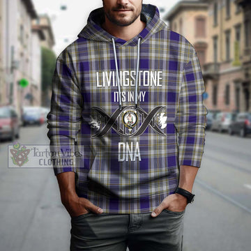 Livingstone Dress Tartan Hoodie with Family Crest DNA In Me Style