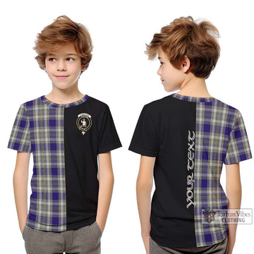 Livingstone Dress Tartan Kid T-Shirt with Family Crest and Half Of Me Style