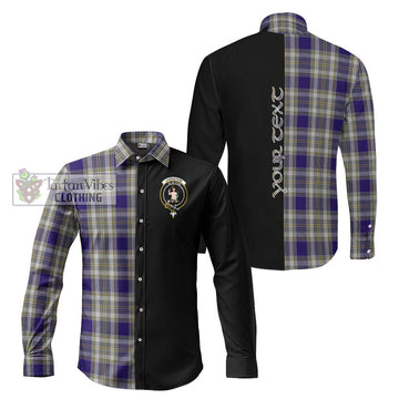 Livingstone Dress Tartan Long Sleeve Button Shirt with Family Crest and Half Of Me Style