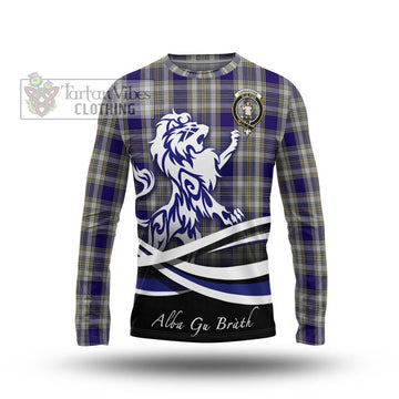 Livingstone Dress Tartan Long Sleeve T-Shirt with Alba Gu Brath Regal Lion Emblem