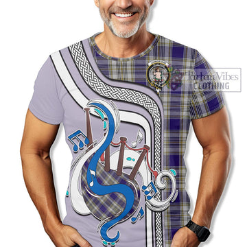 Livingstone Dress Tartan T-Shirt with Epic Bagpipe Style