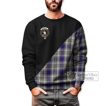 Livingstone Dress Tartan Sweatshirt with Family Crest and Military Logo Style