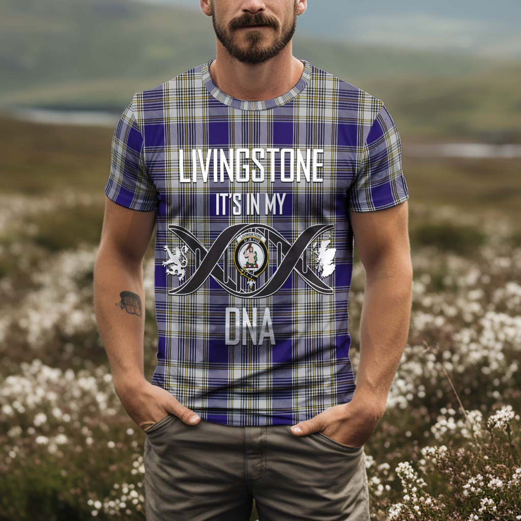 Livingstone Dress Tartan T-Shirt with Family Crest DNA In Me Style Kid's Shirt - Tartan Vibes Clothing