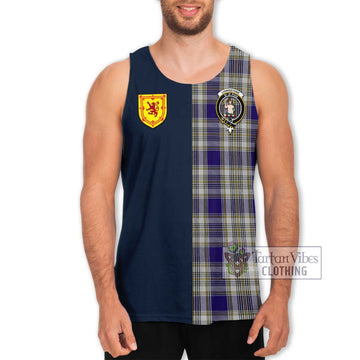 Livingstone Dress Tartan Men's Tank Top Alba with Scottish Lion Royal Arm Half Style