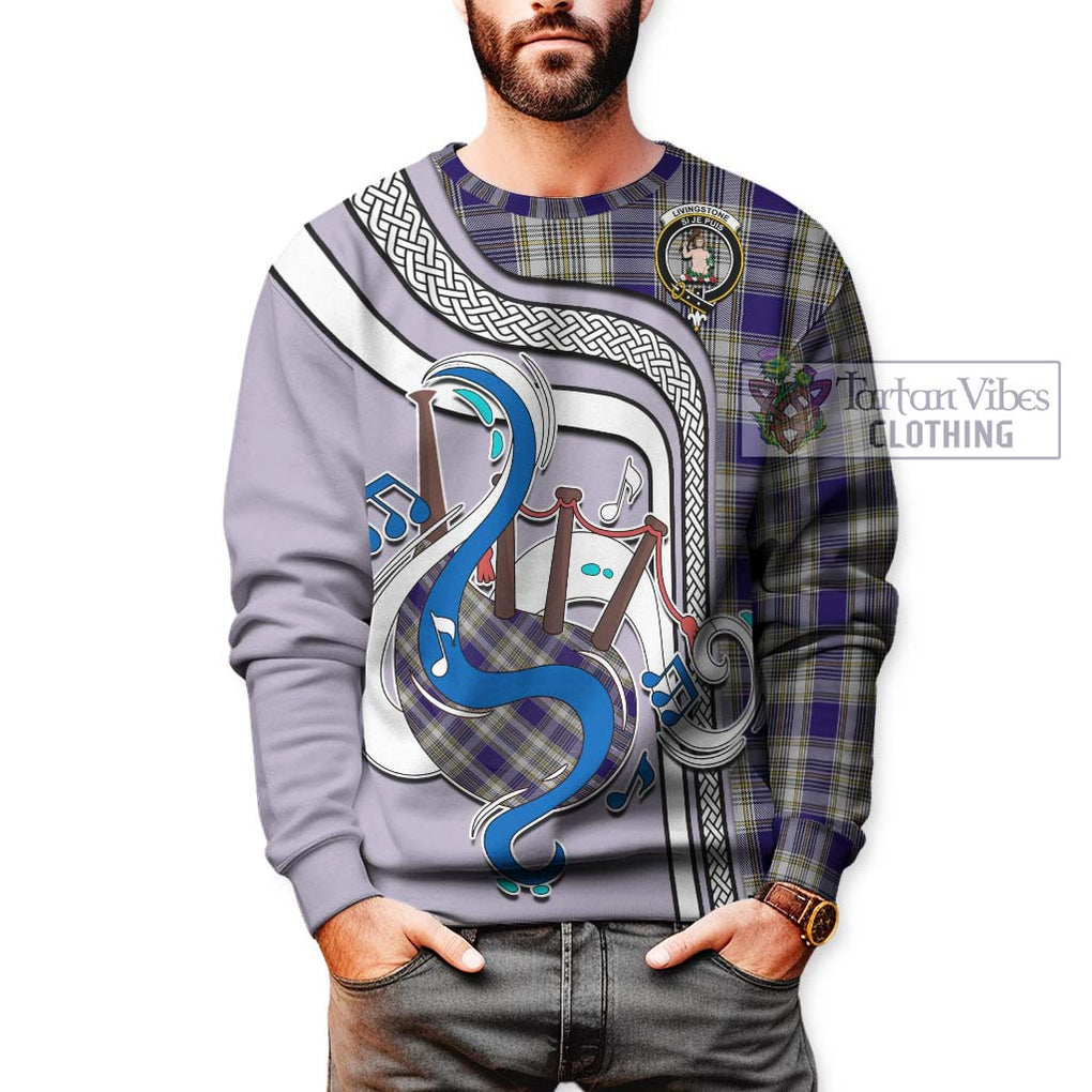 Tartan Vibes Clothing Livingstone Dress Tartan Sweatshirt with Epic Bagpipe Style