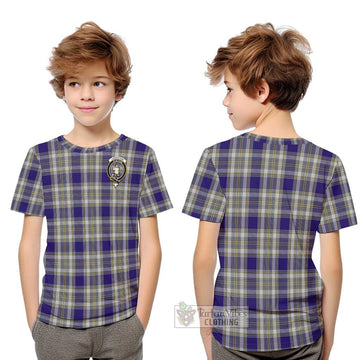 Livingstone Dress Tartan Kid T-Shirt with Family Crest