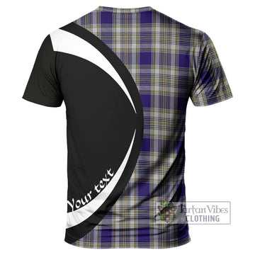 Livingstone Dress Tartan T-Shirt with Family Crest Circle Style