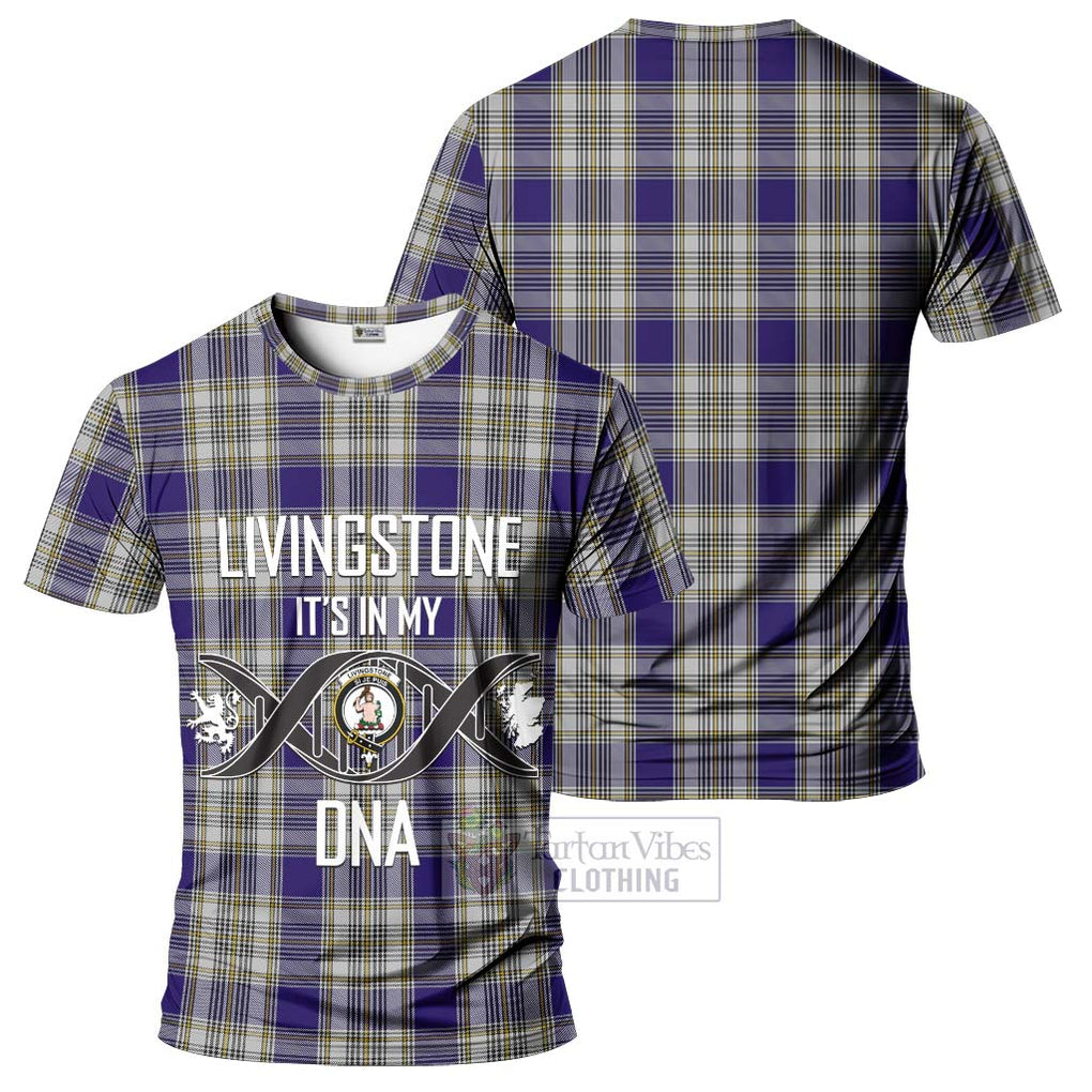 Livingstone Dress Tartan T-Shirt with Family Crest DNA In Me Style - Tartan Vibes Clothing