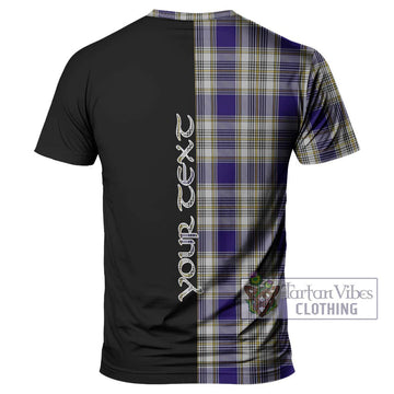 Livingstone Dress Tartan T-Shirt with Family Crest and Half Of Me Style