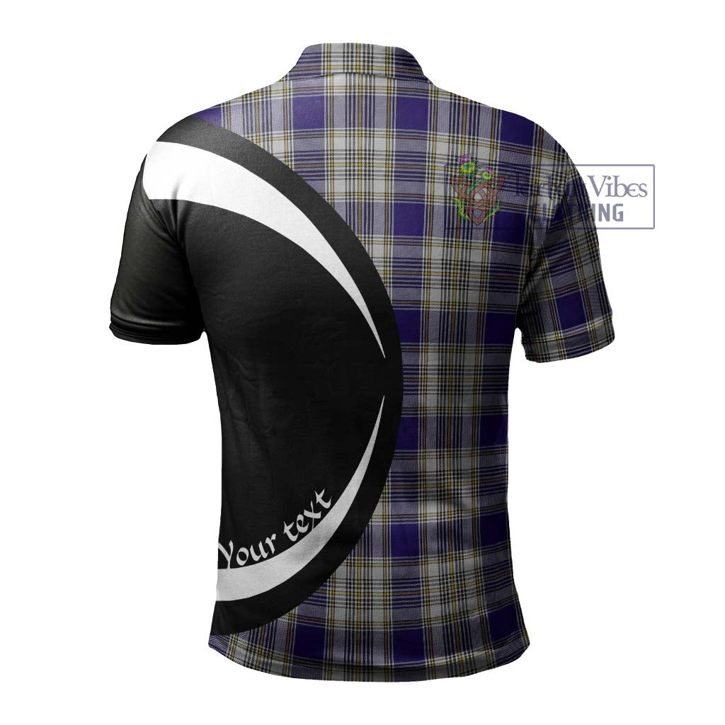 Livingstone Dress Tartan Men's Polo Shirt with Family Crest Circle Style - Tartan Vibes Clothing