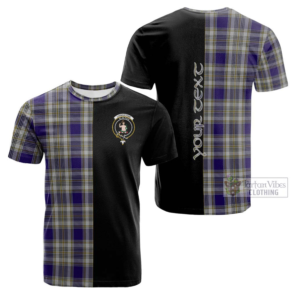 Tartan Vibes Clothing Livingstone Dress Tartan Cotton T-shirt with Family Crest and Half Of Me Style