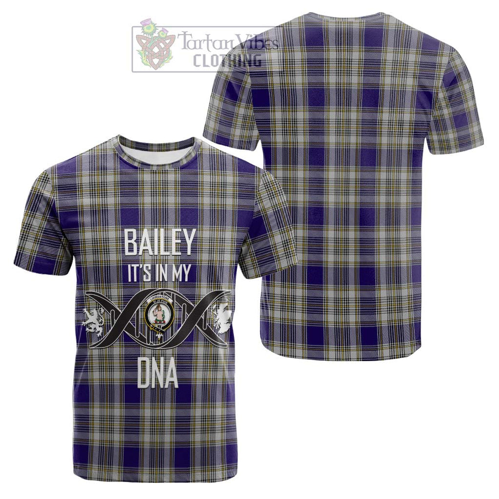 Tartan Vibes Clothing Livingstone Dress Tartan Cotton T-shirt with Family Crest DNA In Me Style