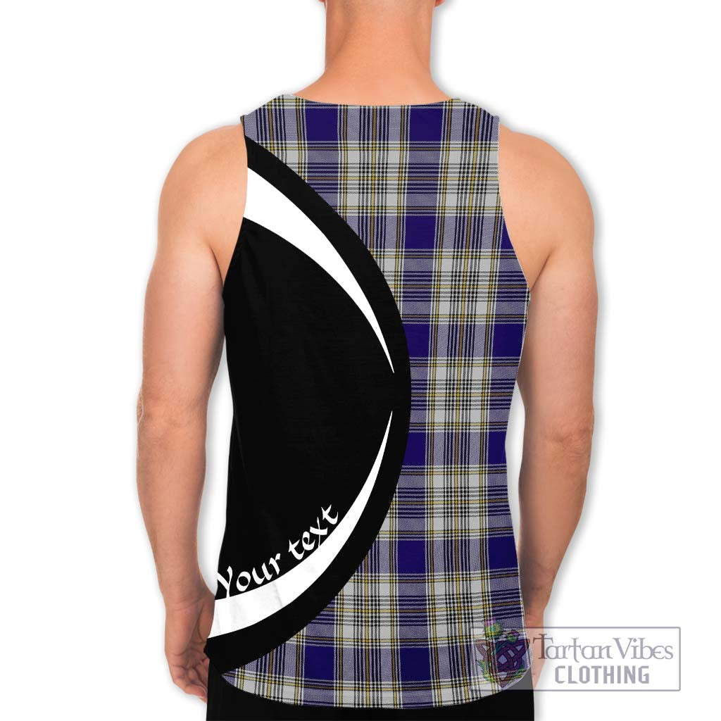 Livingstone Dress Tartan Men's Tank Top with Family Crest Circle Style - Tartan Vibes Clothing