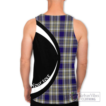 Livingstone Dress Tartan Men's Tank Top with Family Crest Circle Style