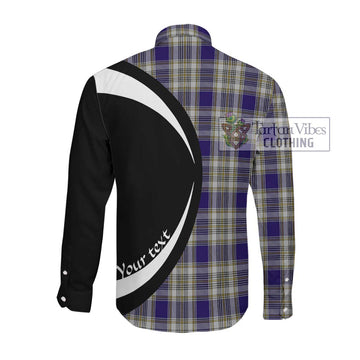 Livingstone Dress Tartan Long Sleeve Button Up with Family Crest Circle Style