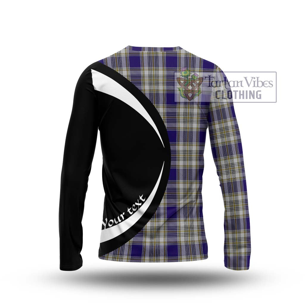 Livingstone Dress Tartan Long Sleeve T-Shirt with Family Crest Circle Style - Tartan Vibes Clothing