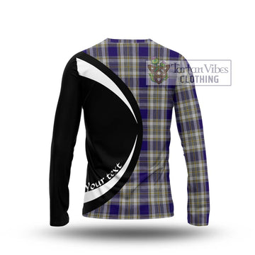 Livingstone Dress Tartan Long Sleeve T-Shirt with Family Crest Circle Style