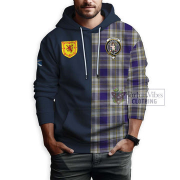 Livingstone Dress Tartan Hoodie Alba with Scottish Lion Royal Arm Half Style