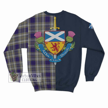 Livingstone Dress Tartan Sweatshirt Alba with Scottish Lion Royal Arm Half Style