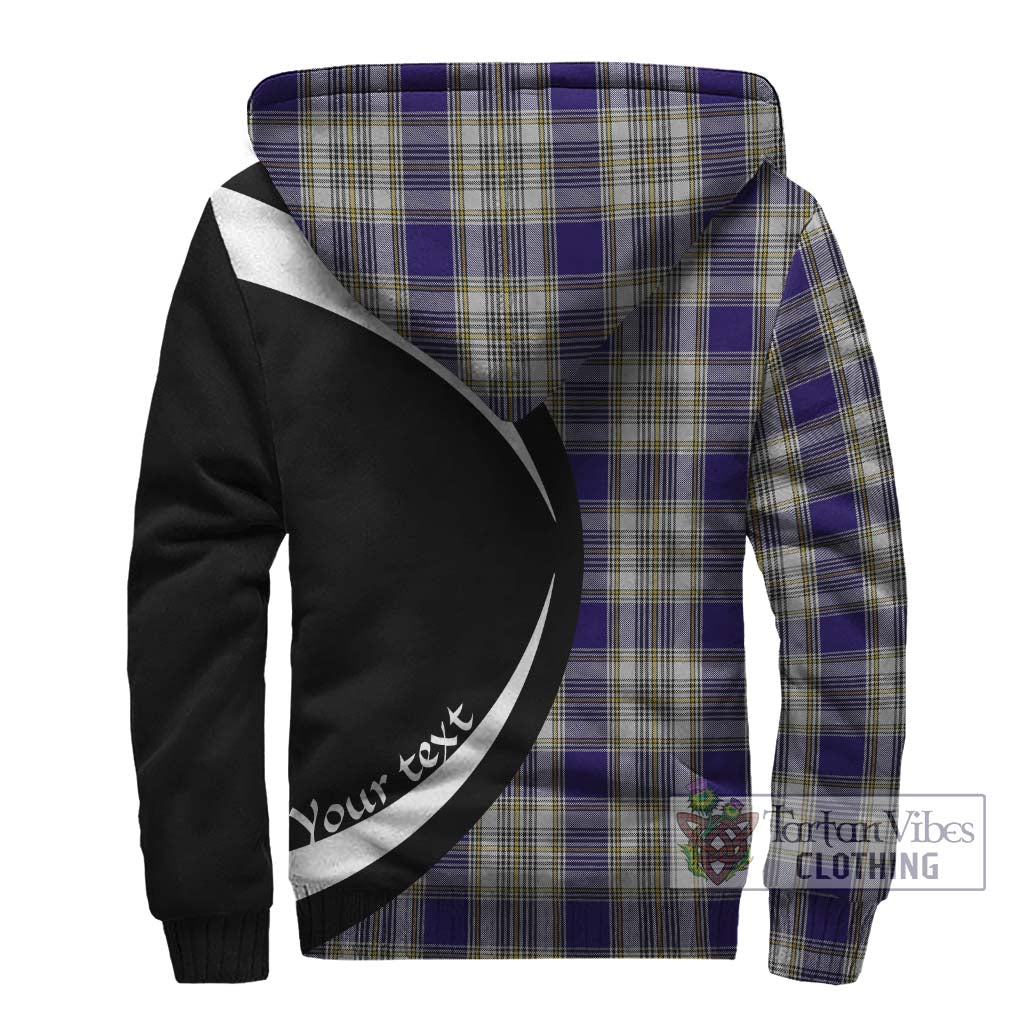 Livingstone Dress Tartan Sherpa Hoodie with Family Crest Circle Style - Tartan Vibes Clothing